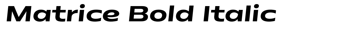 Matrice Bold Italic